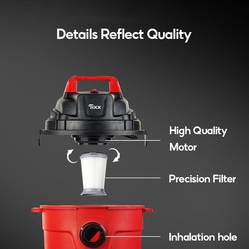 TIXX Vacuum Cleaner 3in1 Portable 15L Daya Hisap Kuat 18000Pa Bisa Sedot Debu Basah dan Kering Serta Memiliki Fungsi Blower Cocok untuk Mobil Garasi dan Ruang Tamu Pembersihan Rumah Tangga Debu dan Tungau Pembersihan Sofa dan Kasur Mendalam Garansi Resmi