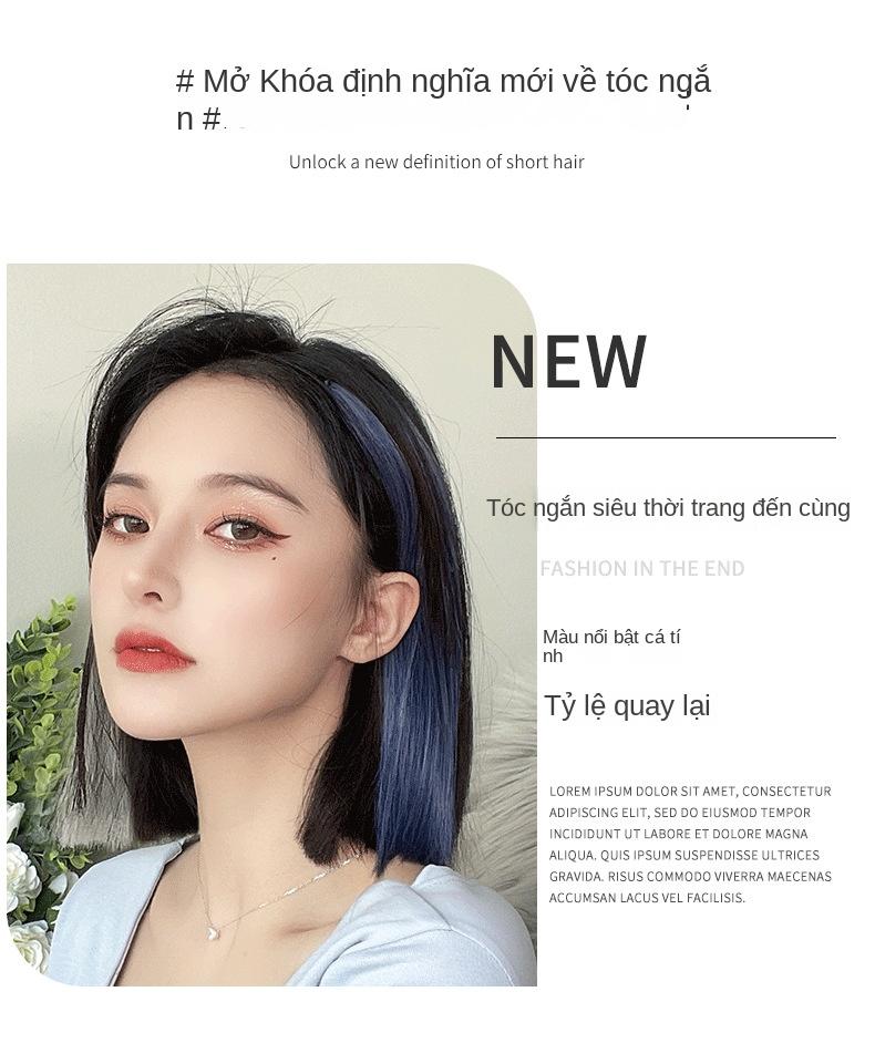 Product Introduction of Clip-in colored hair extensions, short wigs, gradient hair extensions, highlights, short hair extensions 2