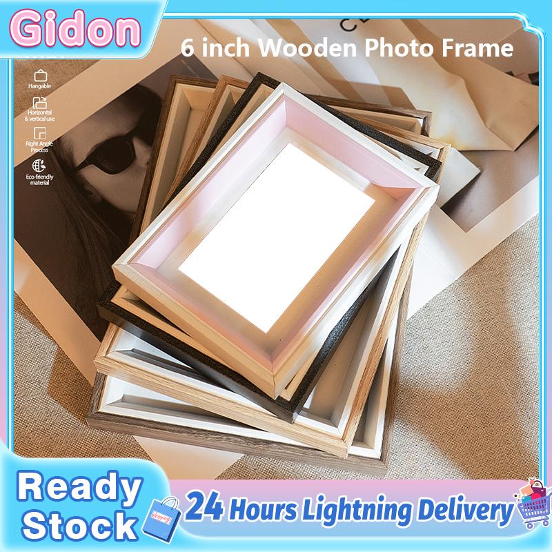 Wooden Photo Frame 6 inch Picture Frame With Stand Home Deco - TikTok ...