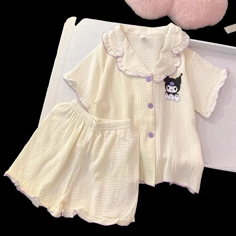 Đồ Ngủ Bé Gái, Clow M, Hàng Mới Về Mùa Hè, ngắn Tay, Thích Hợp Cho Bé Và Trẻ Em Và Thanh Thiếu Niên, Bộ Đồ Mặc Ở Nhà, Có Thể Mặc Ngoài Trời Dép Lê