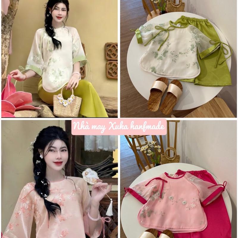 Pháp phục Diệu Linh đồ đôi đi chùa cho Mẹ & bé gái (Nhà may Xuka handmade)