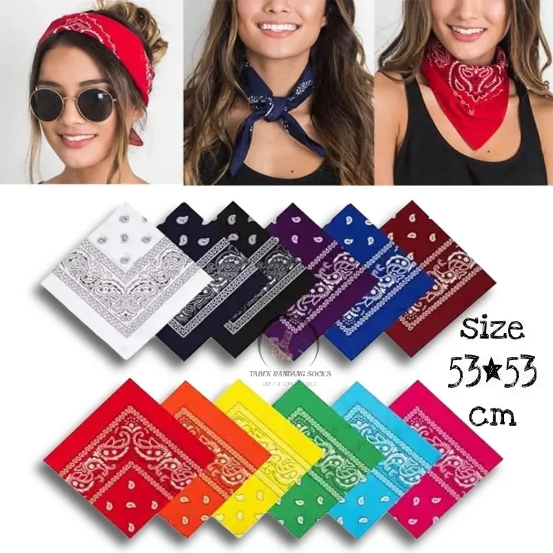 BANDANA SLAYER CATTON 100% MULTIFUNGSI UKURAN 53×53/HIP HOP SQUARE SCARF SLAYER BANDANA Syal