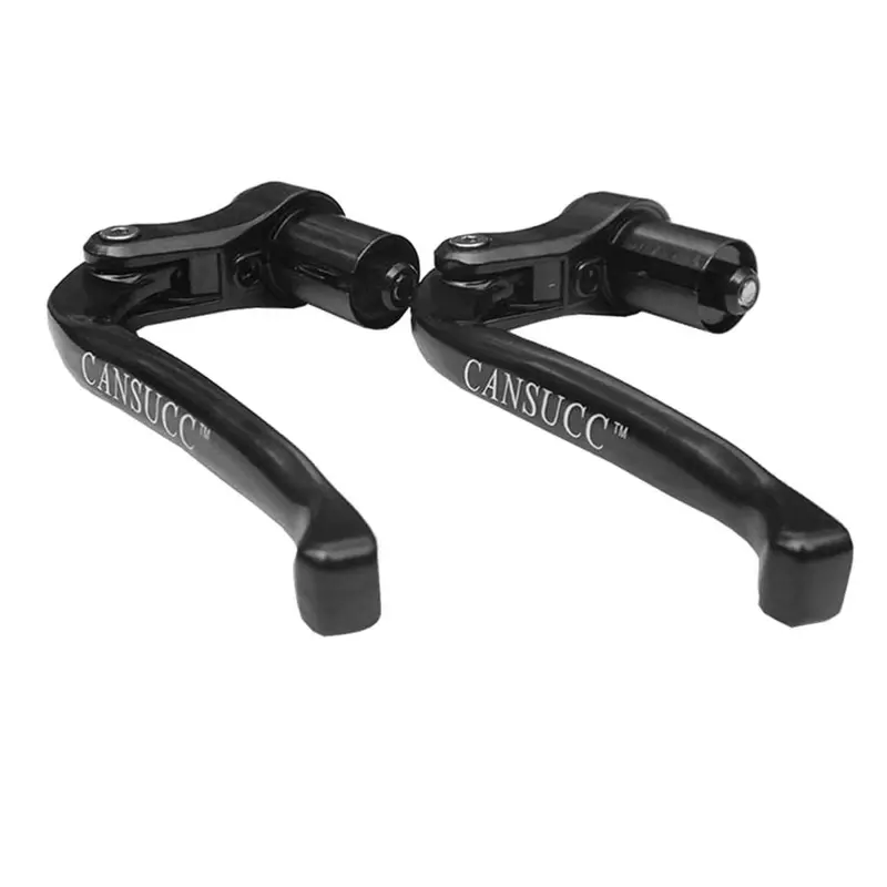 2Pcs  Brake Levers Set Bar End MTB Aero Bar Black Triathlon TT Time 2