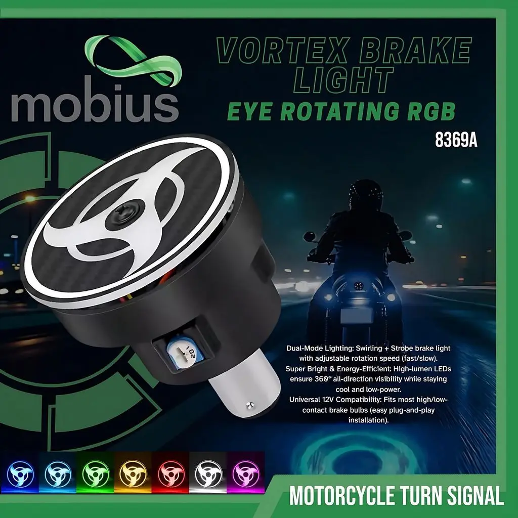 Bohlam Stop Belakang Sharingan MOBIUS 8369A Warna RGB Mode Putar MotorOS