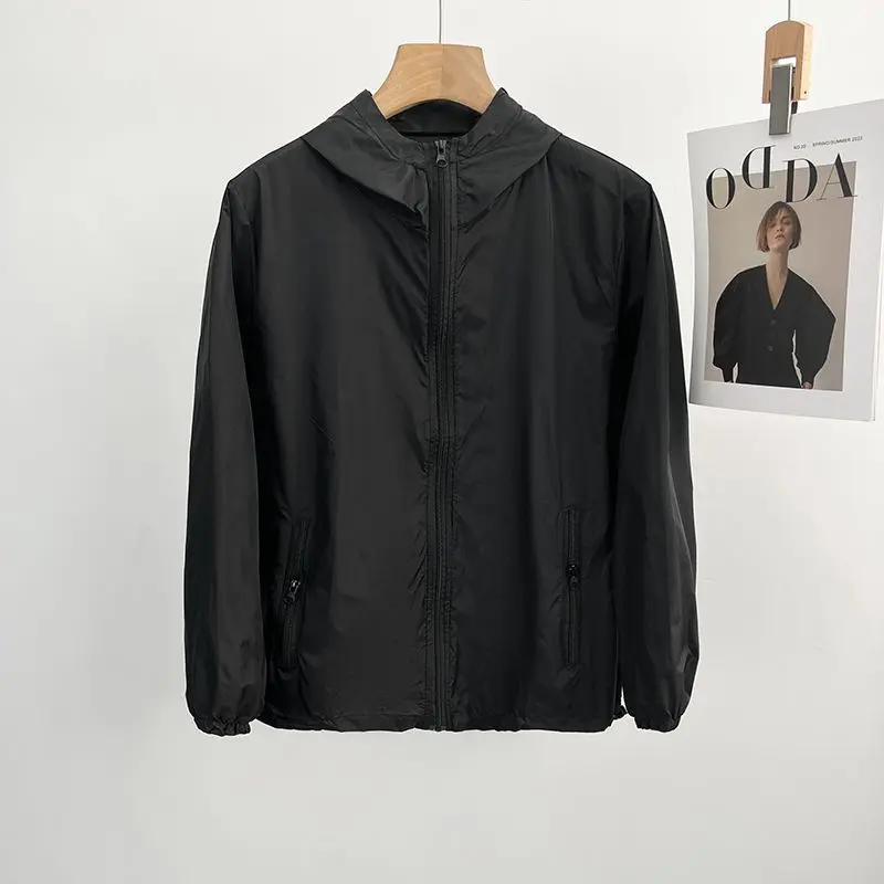 Jaket Pelindung Matahari Luar, untuk Lelaki, Bertudung, Bernafas, Kalis Air, Kalis Air, Pakaian Perlindungan Matahari, Kot Pasangan, Borong, 2024 Ketibaan Baru, Fabrik Kulit
