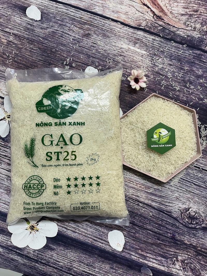 Product Introduction of Gạo ST25 nguyên chất, hàng chuẩn xịn (2kg) - Nông Sản Xanh TẶNG voucher mua sản phẩm Nuffam Food 18