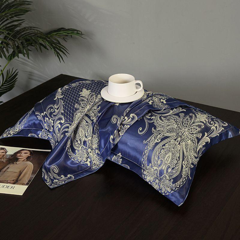 Product Introduction of Vỏ Gối Jacquard Lụa, Cao Cấp, Phong Cách Châu Âu, Gói Một Cặp, 48 X 74cm, Vỏ Gối Người Lớn, Thiết Kế Đơn Giản, Được Làm Bằng Chất Liệu Lụa 2