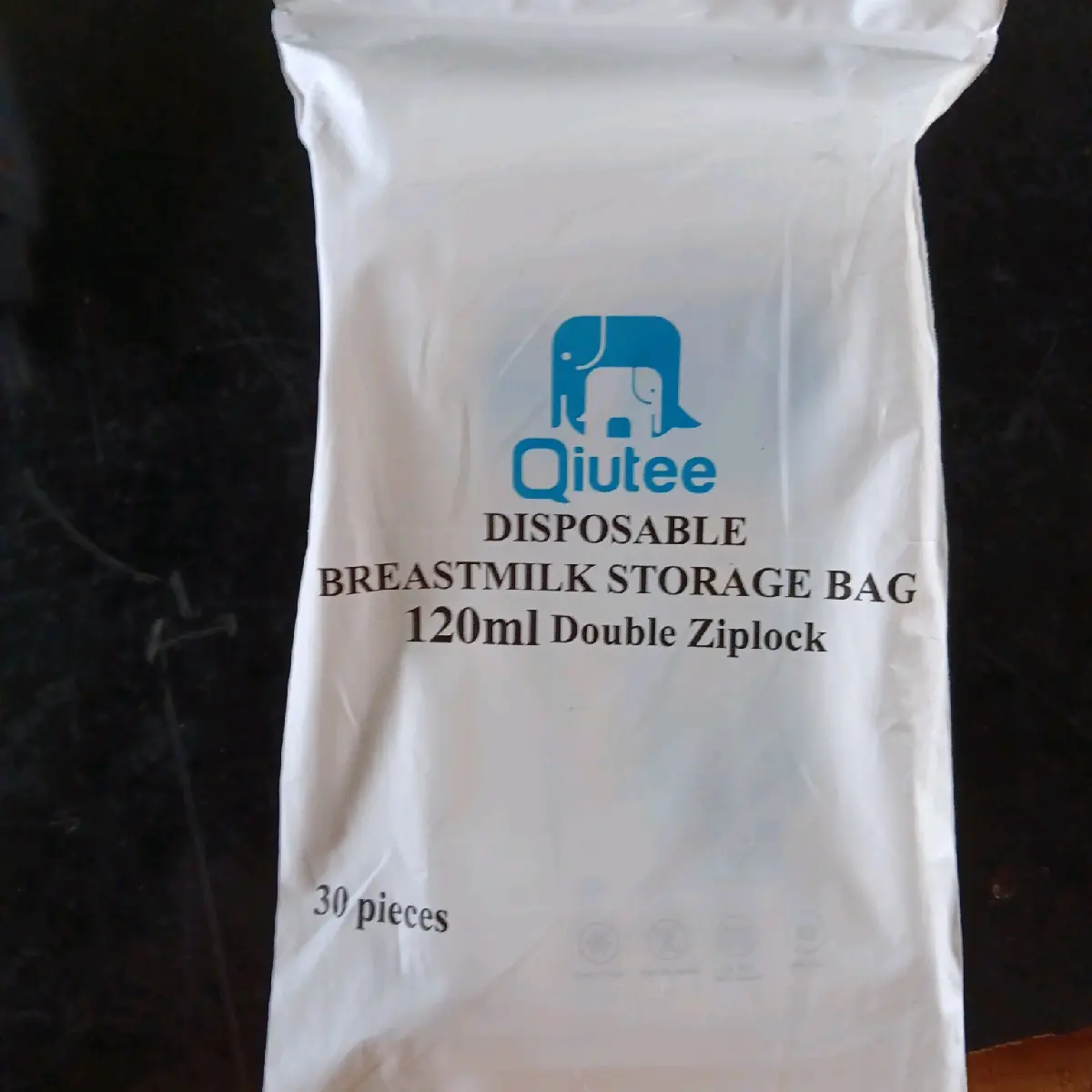 2 KANTONG ASI QIUTEE 120ml double ziplock isi 30 pieces Bayi