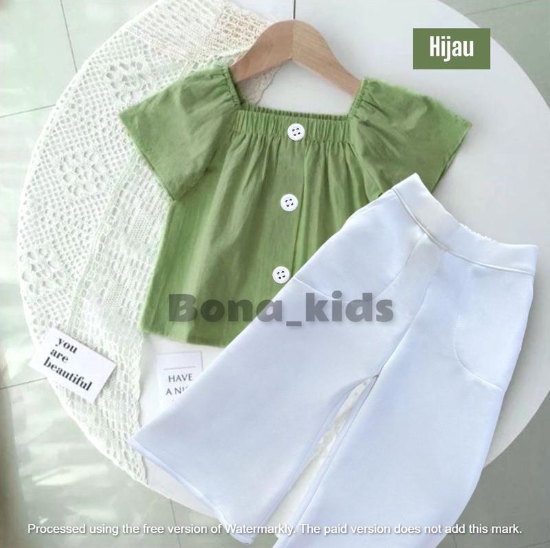 Setelan blouse top anak anak perempuan model lucu bahan cringkle usia 1 sampai 10 tahun Anak-Anak Parsel 1