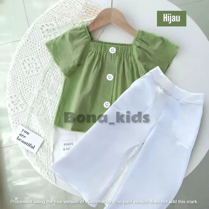 Setelan blouse top anak anak perempuan model lucu bahan cringkle usia 1 sampai 10 tahun Anak-Anak Parsel 1