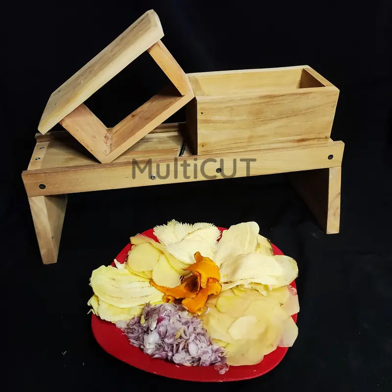 Pengiris SERBAGUNA ukuran Jumbo kayu JATI (COD) Bonus 2 pisau Kitchenware 1