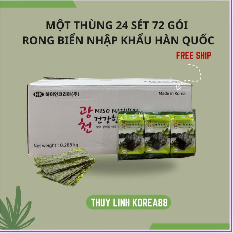 RONG BIỂN ĂN LIỀN MISO 1 THÙNG 24 SET 72 GÓI-THUỲ LINH KOREA88