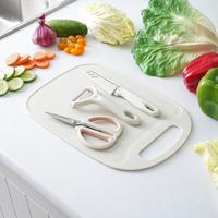 Gambar AZKO Culinart Pisau Dapur Dengan Talenan Set 4 pcs - Putih Chef Cutter Utility Slicer Kitchen Slicer Alat Iris dari AZKO ID Kota Administrasi Jakarta Barat 2 Tokopedia