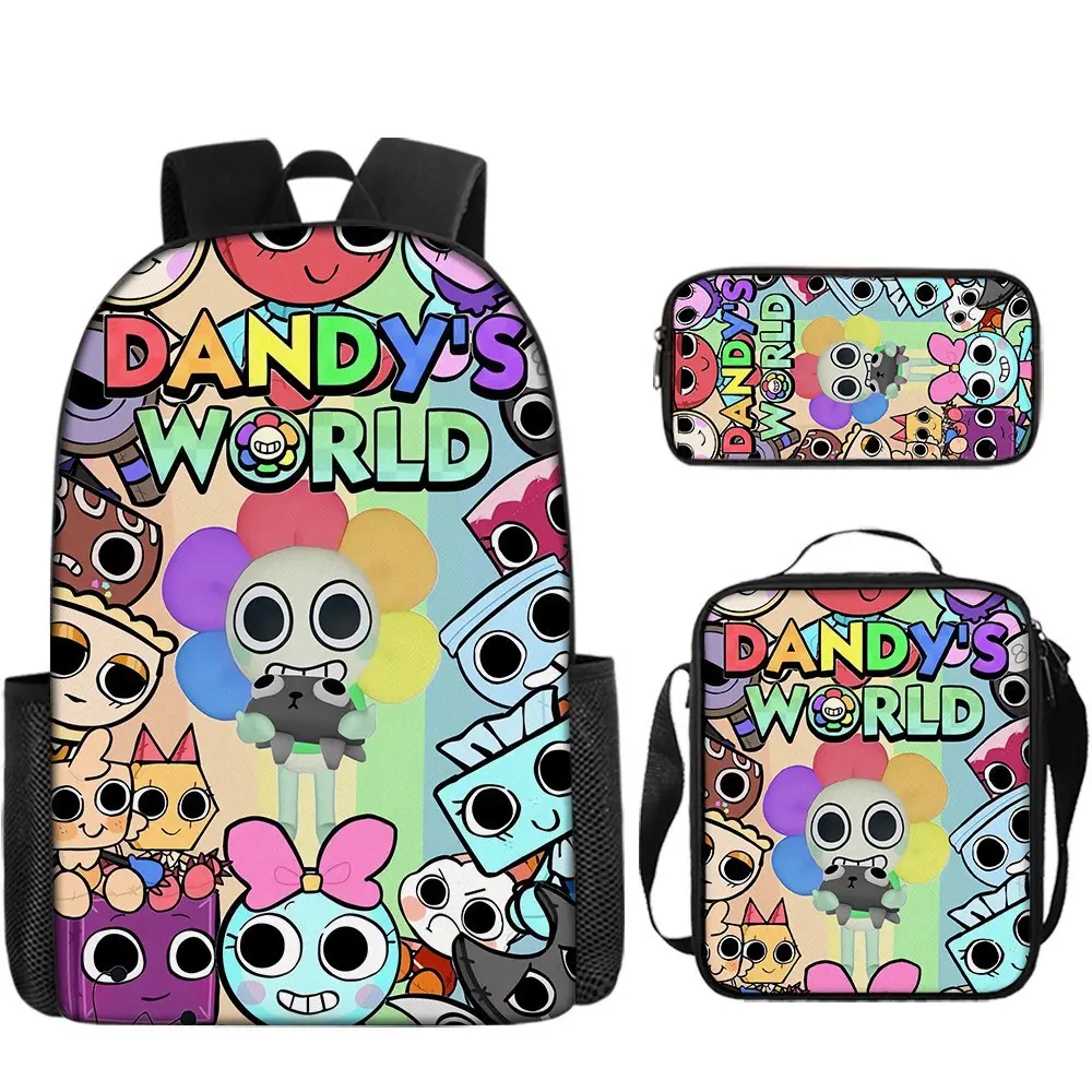 Kids Backpack + Shoulder Bag + Pencil Bag 3-piece set - Dandy's World Printed boys/girls Backpack