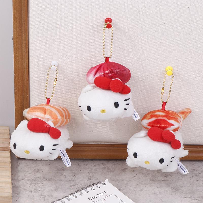 Product Introduction of Japanese Sanrio Sushi Hello Kitty Kawaii Pendant Keychain Bag Decorative Doll Ornaments Figure Children'S Toys Birthday Gift 13