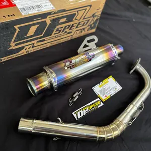 DP_SPEED - Knalpot Salemba Blue Edition Moncong Linting Original DP_SPEED RACING Inlet 38MM Motorcycle