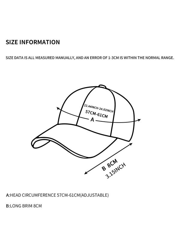 Vintage Style Baseball Cap, Casual Adjustable Hat for Men & Women, Fashion Accessories for Daily Wear 1