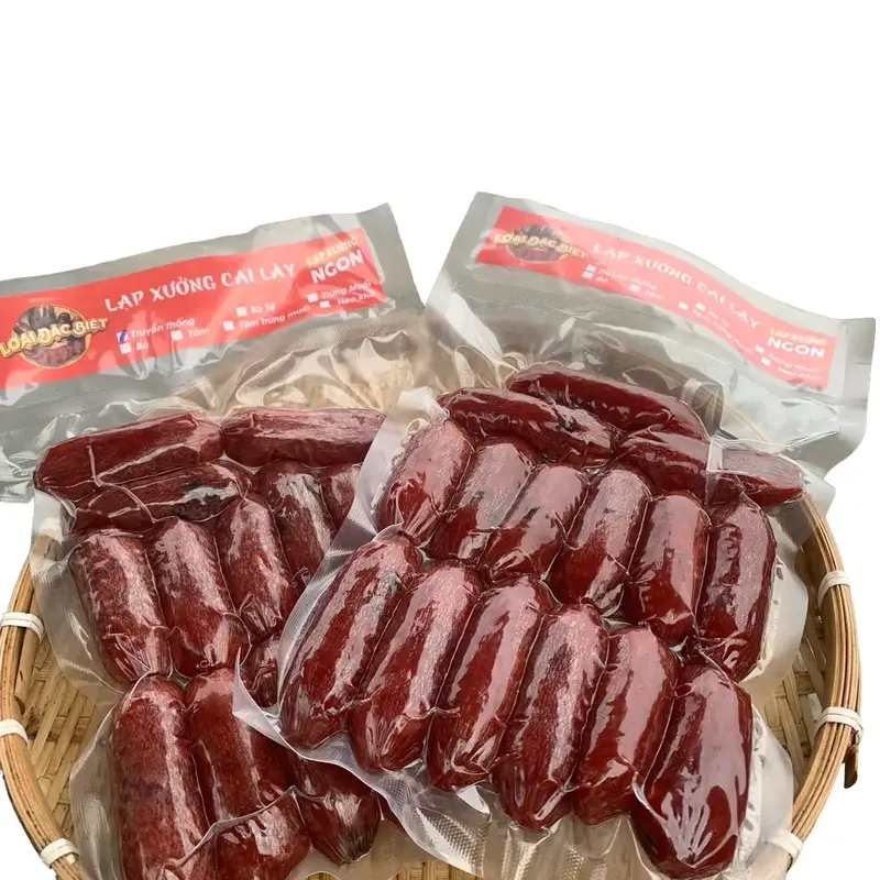 1 KG ( 2 gói ) LẠP XƯỞNG HEO SẤY KHÔ nhà cô Hoà , đóng gói + hút chân không cẩn thận 1