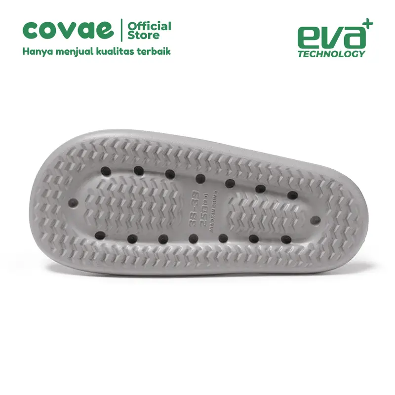 COVAE Sandal Clay 2 New Model Sandal Slide Pria Super Empuk Ringan Anti Slip - Grey 4