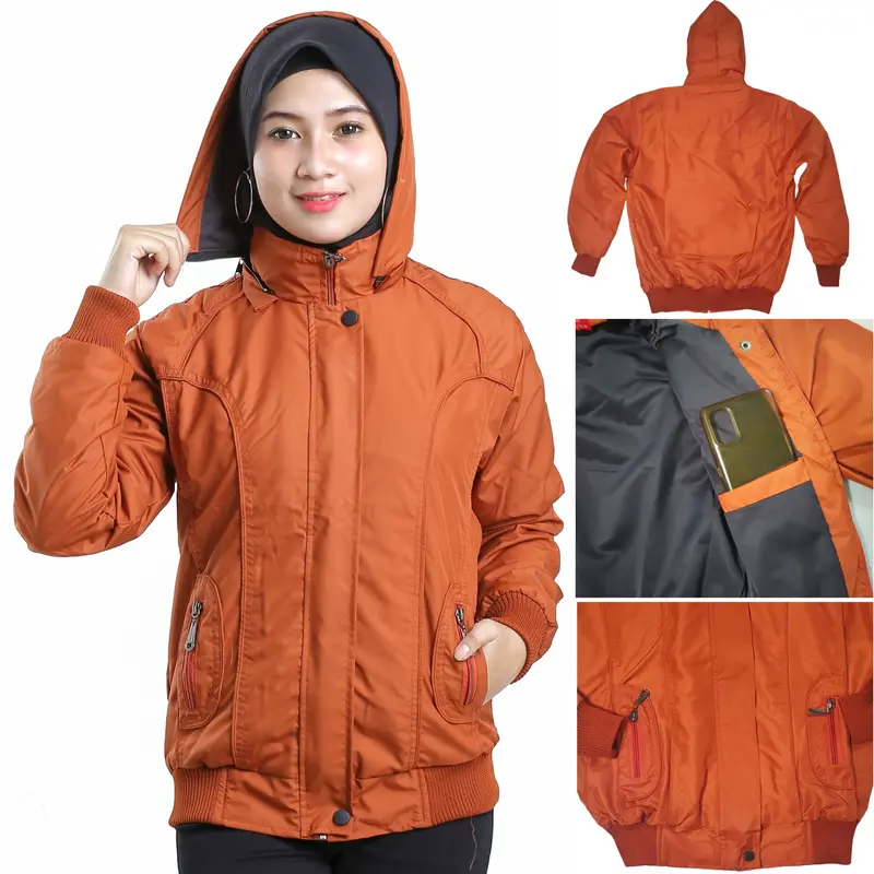 Jaket Anti Air Anti Dingin Jaket Fashion Taslan Premium Waterproof Polos Jaket Unisex wanita cewe 6