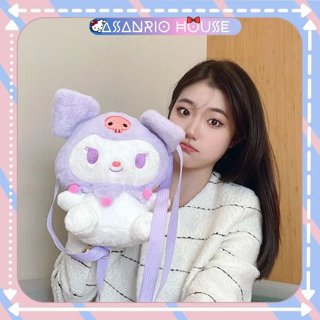 Túi Đeo Vai KUROMI Pha Màu đeo 2 kiểu,  Balo Bag Đeo Chéo Sanrio Kiểu Lolita dễ thương cá tính