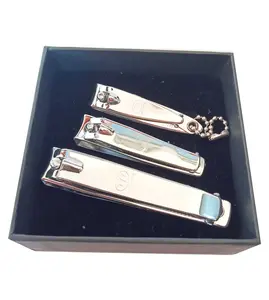 3 buah Gunting Kuku Stainless Silver Ukuran Besar