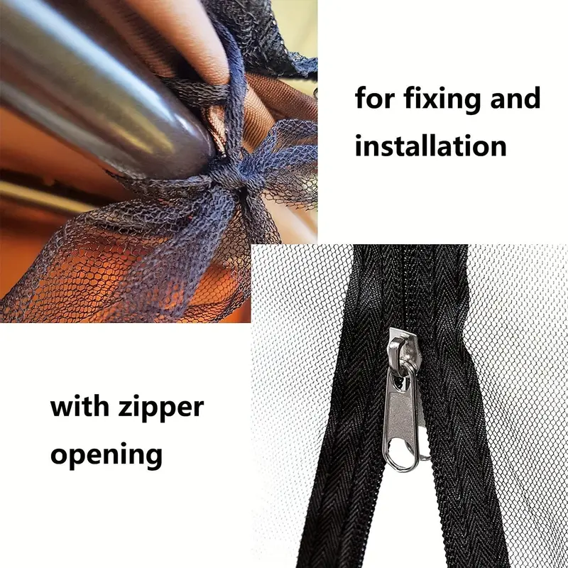Outdoor Mosquito Net, Zipper Single Door Mosquito Net, Mosquito Net for Outdoor Swing, Camping & Hiking Equipment 2