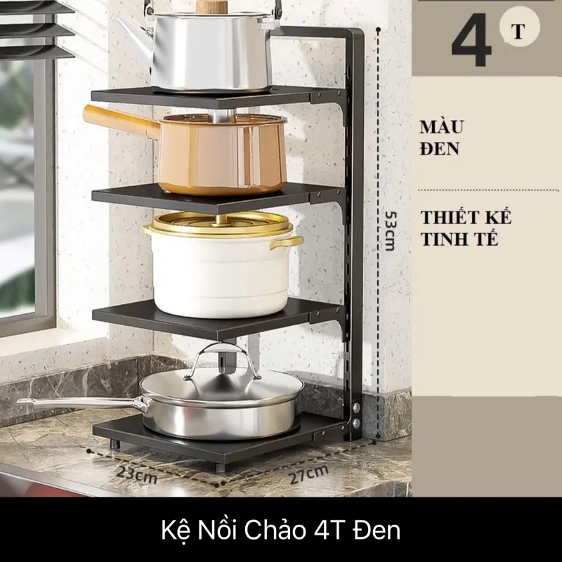 Giá đựng xoong nồi 3-4 tầng 2