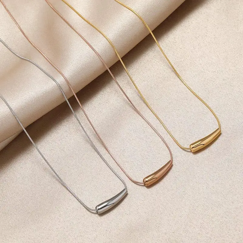 Kalung Titanium Wanita Cassandra Bulat Liontin SlonAir Aksesoris Fashion Kekinian Kulit 0