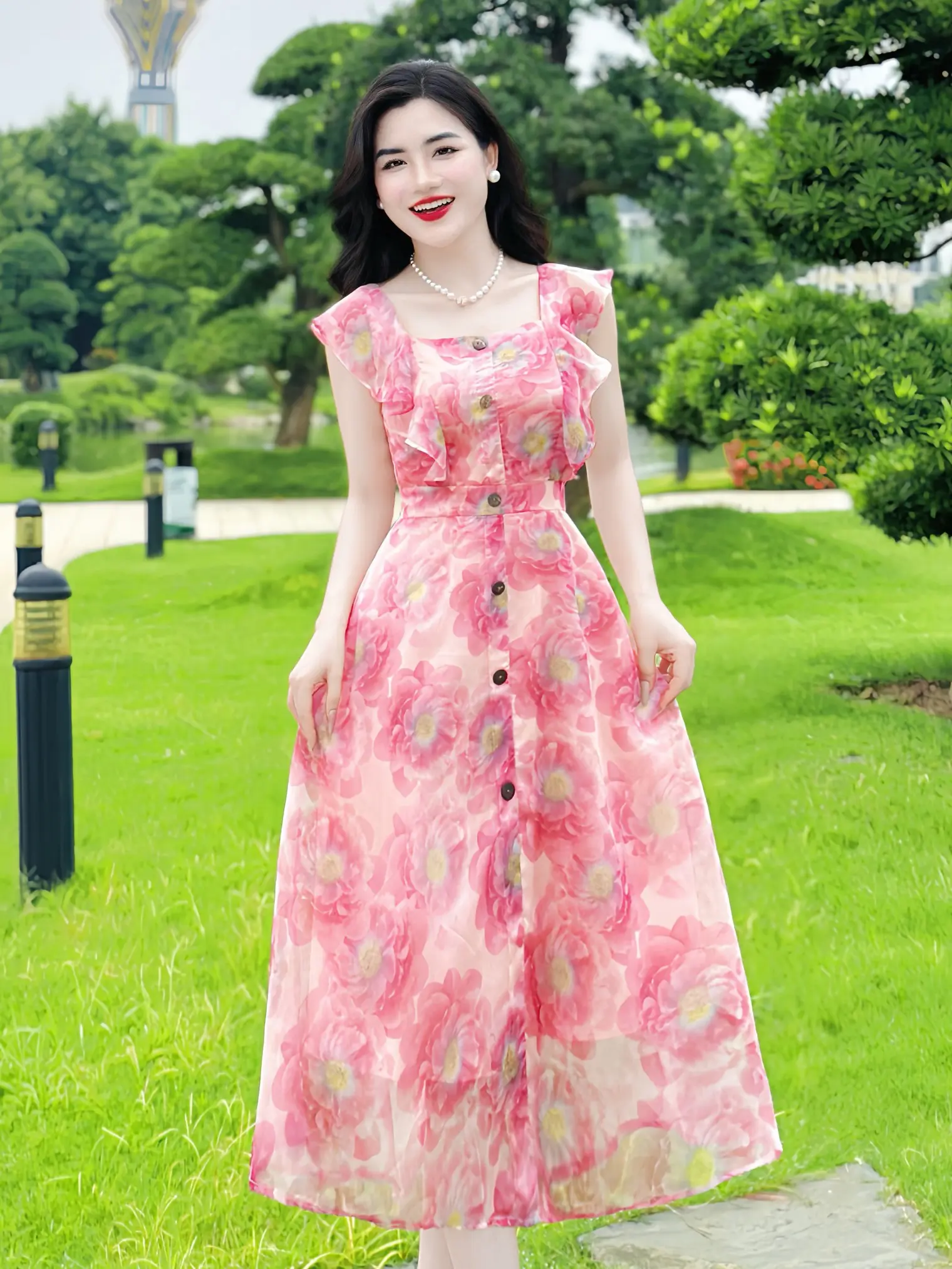 [MIỄN SHIP] MDU3037 Váy Tơ Hàn 2 Lớp - Thiết Kế Quyến Rũ Và Duyên Dáng Dành Cho Nữ Women Dress