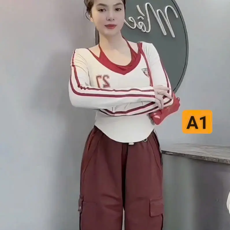 Bộ dài tay cotton và quần túi hộp chất kaki - Voi, Nhung