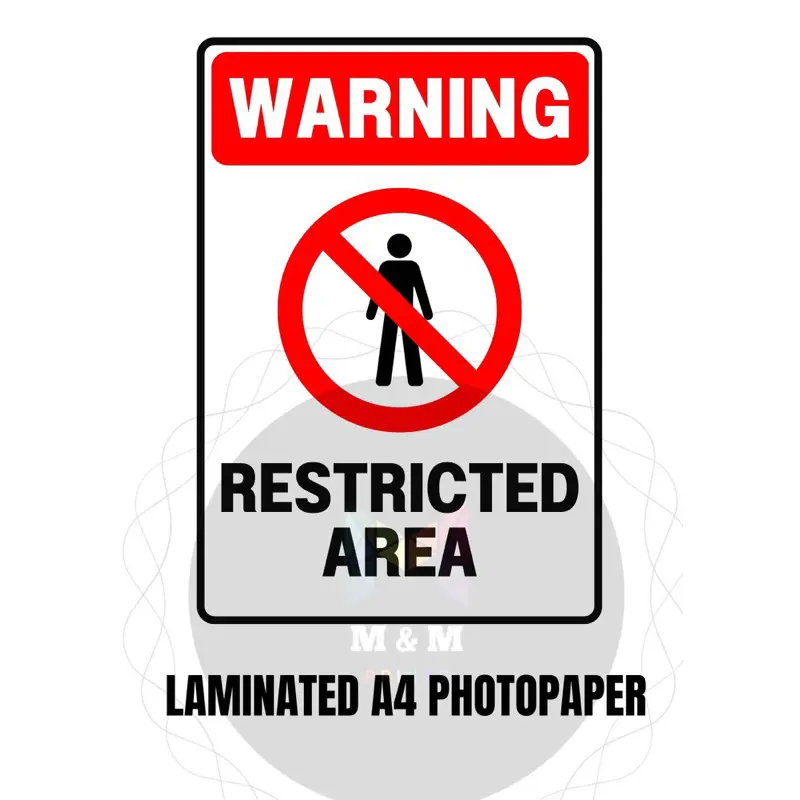 LAMINATED WARNING SIGNAGE / ENGLISH TAGALOG / A4 Size - TikTok Shop ...