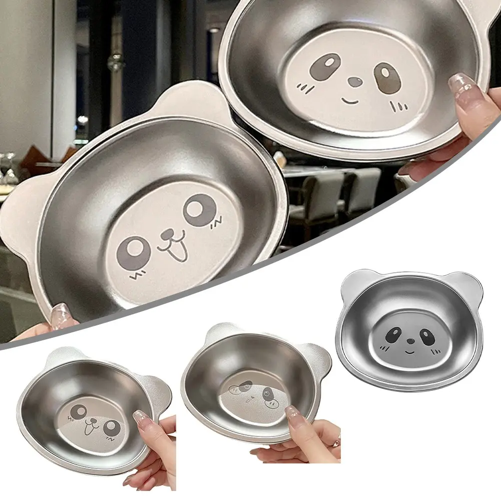 Bộ đồ ăn trẻ em, đĩa ăn tối, làm bằng thép không gỉ, thích hợp cho trường học trẻ em