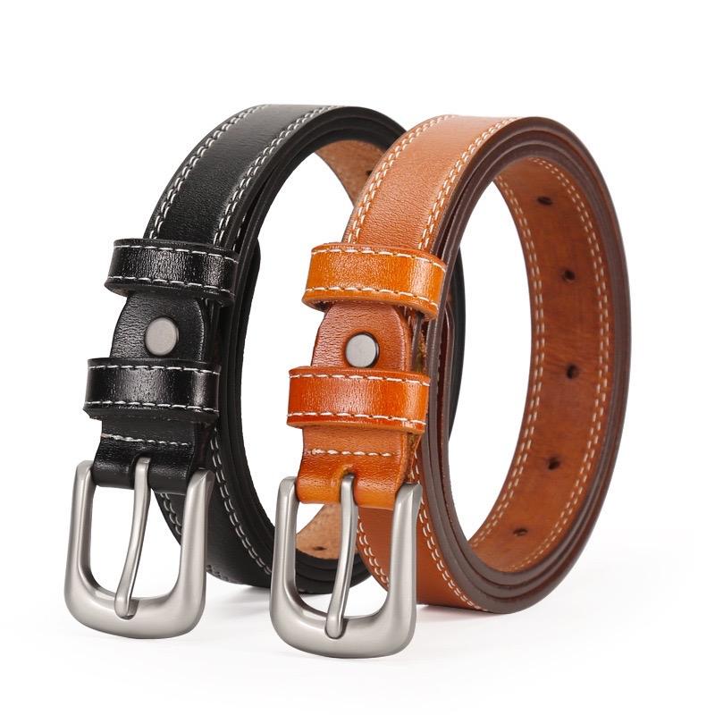 Thắt lưng da bò, bản 3cm phối vest váy quần cá tính dành cho nữ