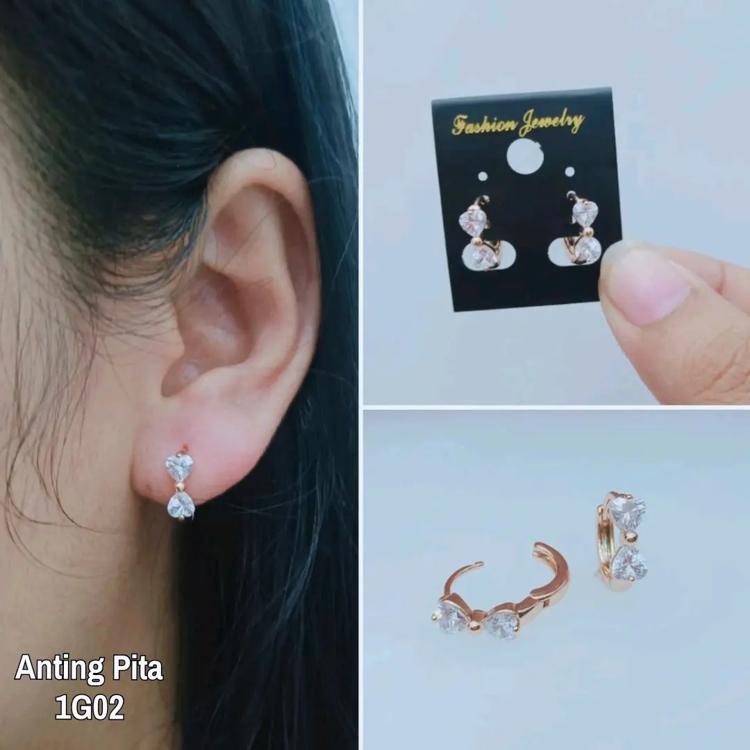 Anting Klip Pita Titanium Wanita Cocok Dipakai Harian
