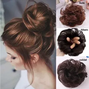 karet ulir ikat rambut cepol modern praktis