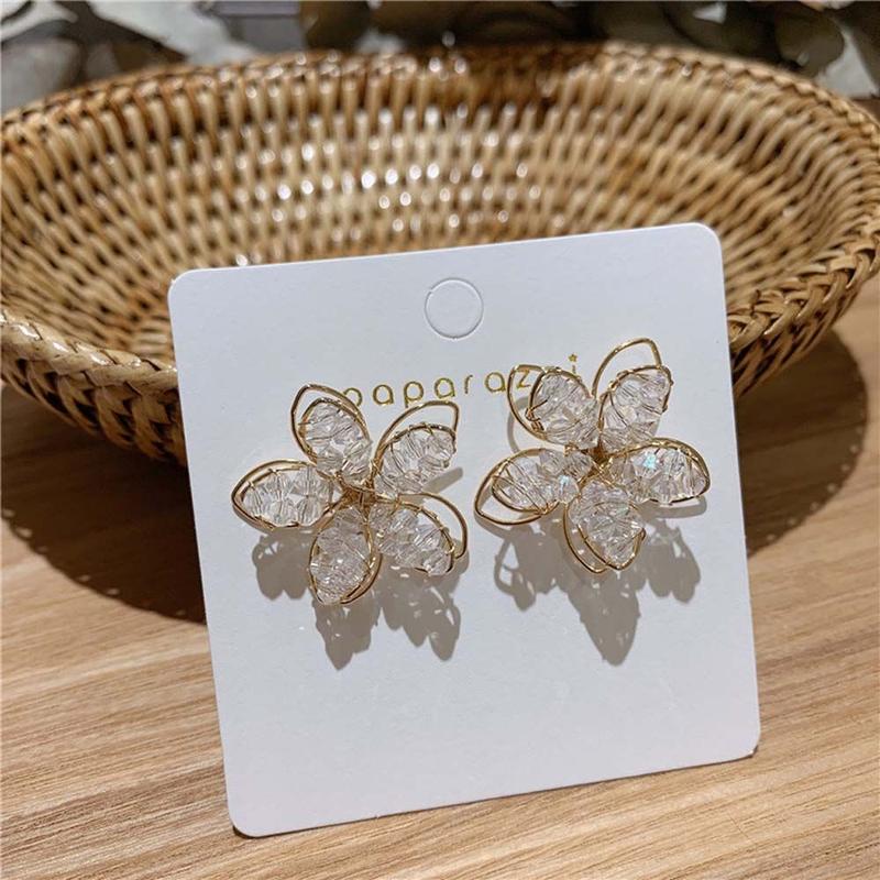 Product Introduction of Bông Tai Đinh tán Kim Loại Hình Hoa Lớn, Phụ Kiện Trang Sức, Thanh Lịch Và Ngọt Ngào, Thích Hợp Cho Tiệc Ngày Lễ, Dành Cho Phụ Nữ Và Trẻ Em Gái, 1 Đôi, Quà Tặng, Bông Tai Thả 5
