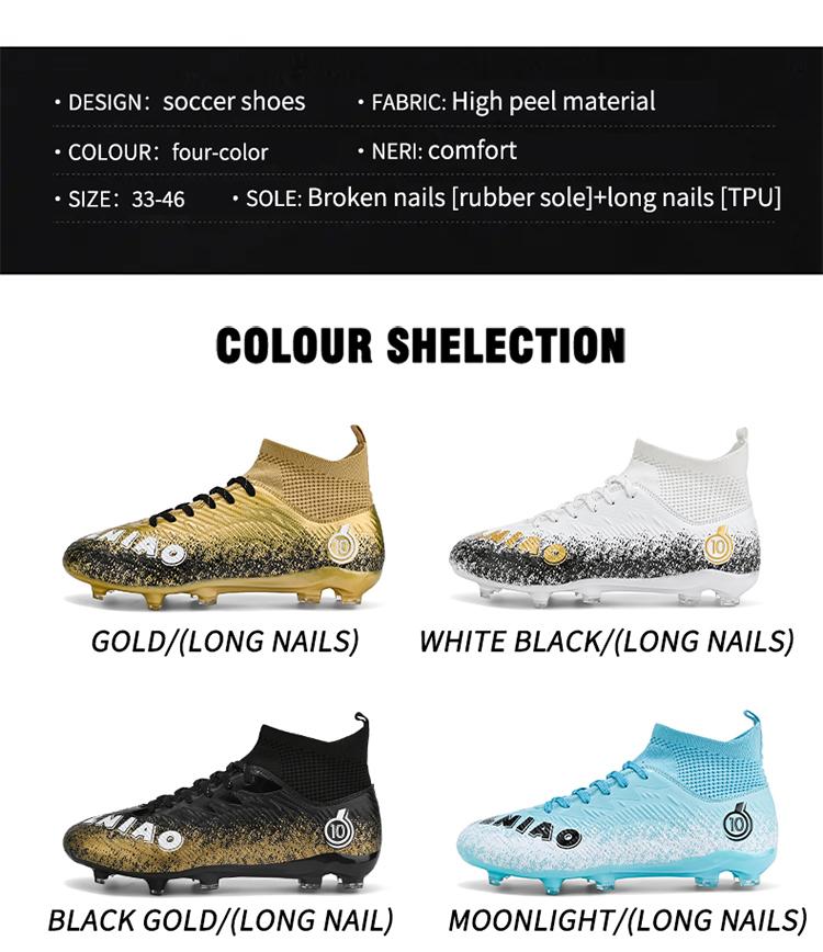 Product Introduction of （SIZE 33-46）Ready Stock Unisex Plus Size Football Shoes Outdoor Futsal Soccer Shoes Non-slip Training Shoes 6