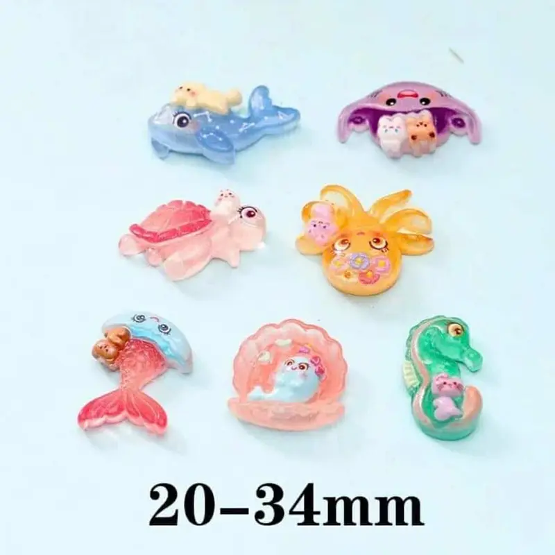Set 50 túi mù mix ngẫu nhiên mini 2 - 3cm - túi nhân phẩm mix Vỏ Sò, Con Thú, Động Vật mini phát sáng hot trend tiktok douyin Decor phòng. 6