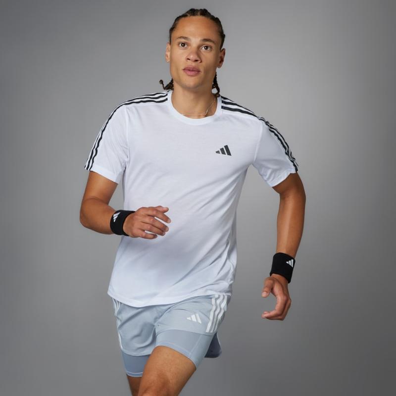 Áo thun chạy bộ 3 sọc nam adidas - IQ3835 2