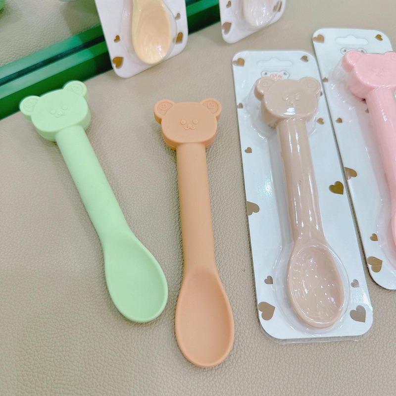 Đầy Đủ Các Loại Thìa Ăn Dặm, Thìa ăn dặm silicon MỀM DẺO, Thìa Báo Nóng mềm bảo vệ nướu cho bé