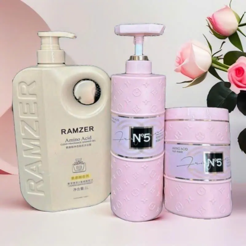 Combo 1 Cặp Dầu Gội Xả Nước Hoa 1600ml+ 1 Chai Sữa Tắm Ramze - Dưỡng Da Hương Nước Hoa 1000ml - Dưỡng Body, Mật Ong - Trà Cạo Râu Làm Đẹp Da Nữ