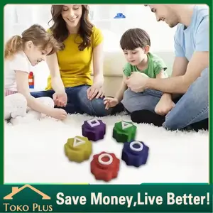 Gonggi Game Mainan Anak Permainan Tradisional Korea 5Pcs Dadu Warna Warni Seru untuk Board Game dan Party Game