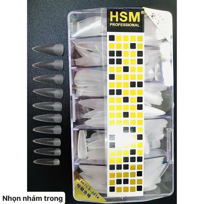 Móng Úp Tay HSM Nhám Sẵn Tem Chuẩn GB . 4 Kiểu Dáng Vuông , Nhọn , Thang , Bầu