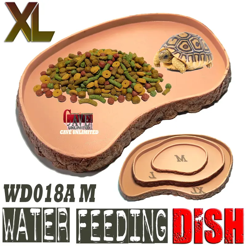 WD018C FEEDING DISH FEEDINGDISH FEEDER FOODDISH TEMPAT MAKAN WADAH MAKANAN PAKAN PELET HEWAN REPTILE TORTOISE TORTO KURA KURA SULCATA YNIPHORA RADIATA PARDALIS ALDABRA CHERRY HEAD REDFOOT IGUANA KADAL LIZARD PERLENGKAPAN HEWAN REPTILE 0