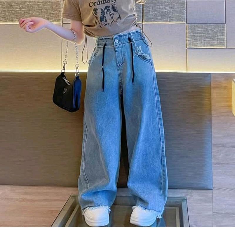 Quần jean tua rua ,áo cotton co giãn 5