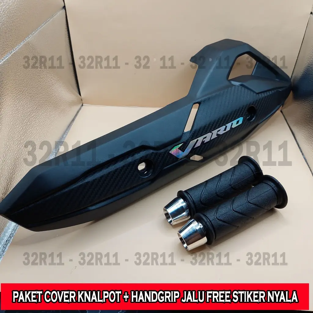 cover tameng knalpot vario 125 150 OLD KZR  + siker hologram vario + HANDGRIP SARUNG GAS JALU STANG VARIO