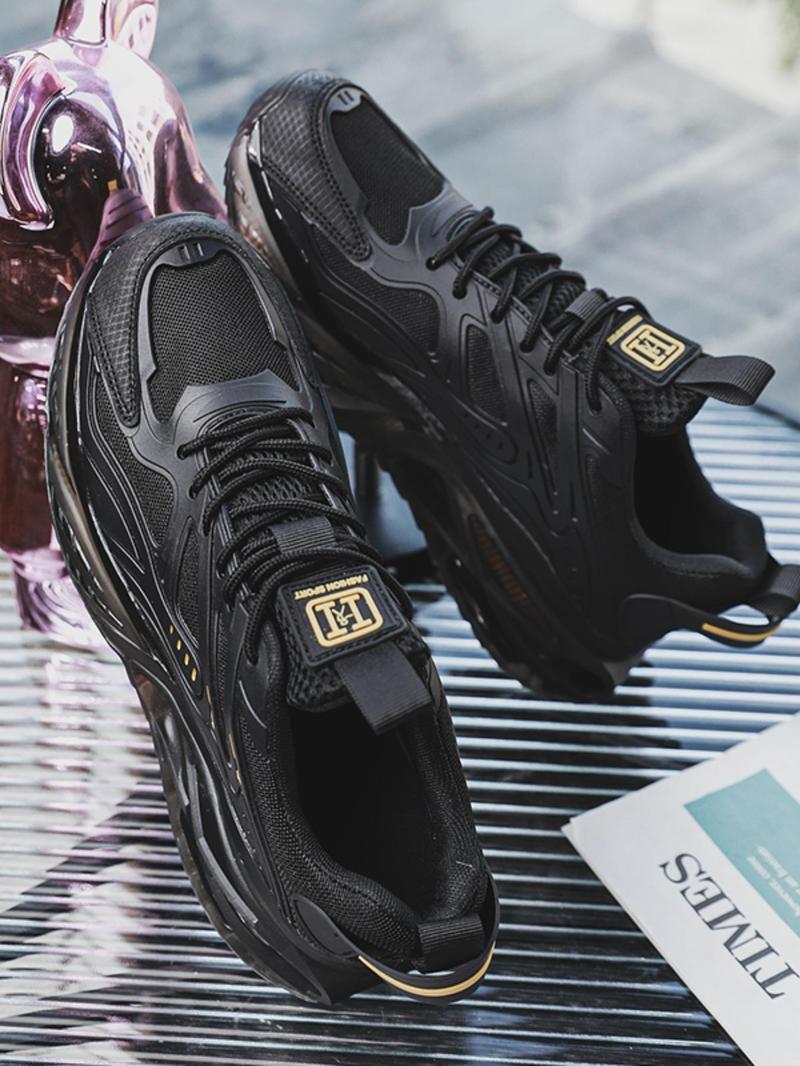 Product Introduction of Men's Fashionable Random Print Lace Up Sneakers, Casual Breathable Comfortable Sports Running Shoes, Male All-match Round Toe Shoes for Daily Wear 6