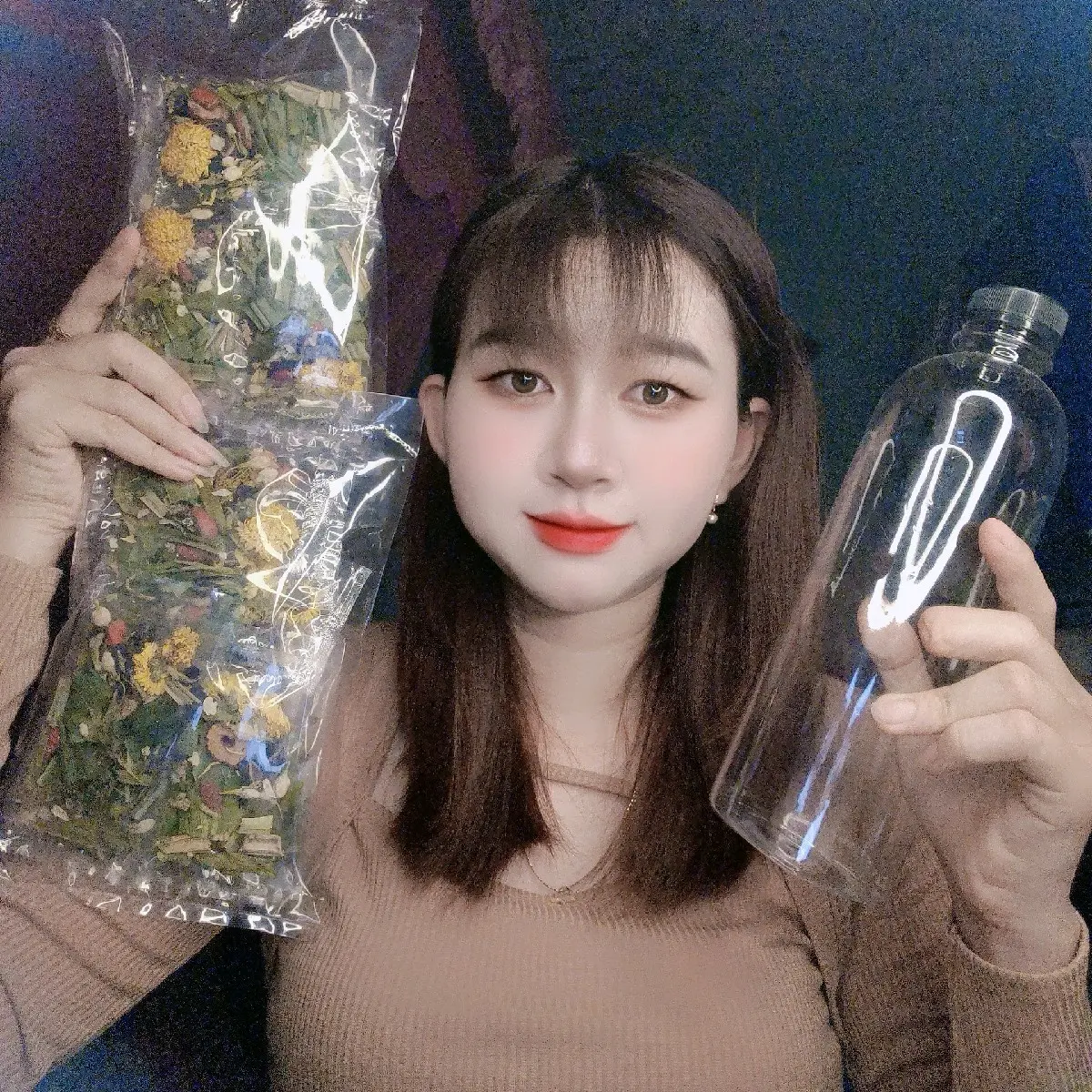 20 gói trà thảo mộc 9 vị tặng 1 chai uống trà