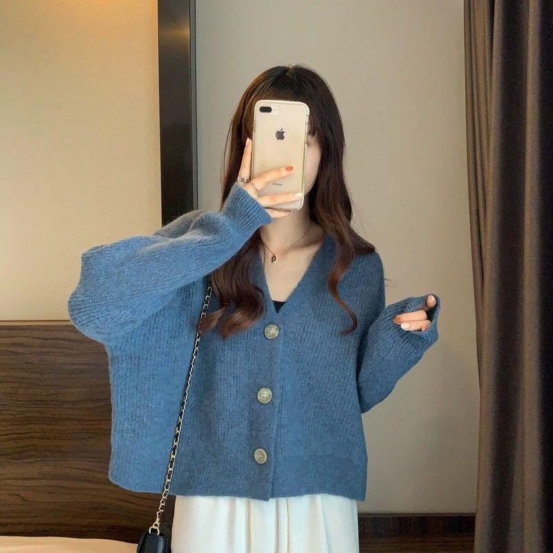 Product Introduction of Áo Cardigan Len, Cổ Chữ V, Dáng Rộng Rãi Và Phong Cách Lười Biếng, Dài Tay, Áo Len Mùa Thu, Áo Khoác Nữ, Hàng Mới Về Thu Đông 2024 Top Women 5